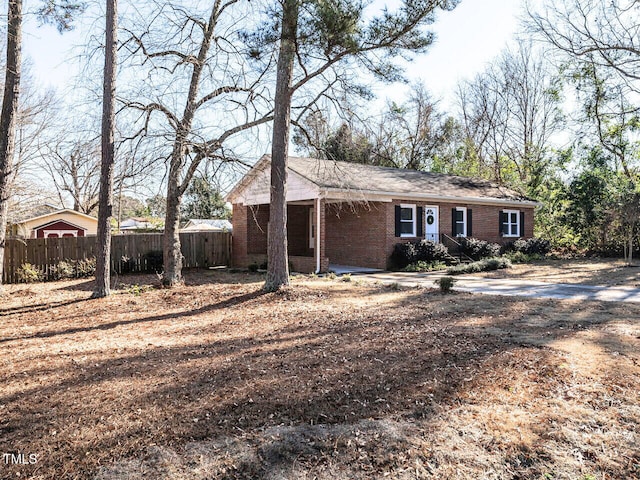 view of ranch-style house