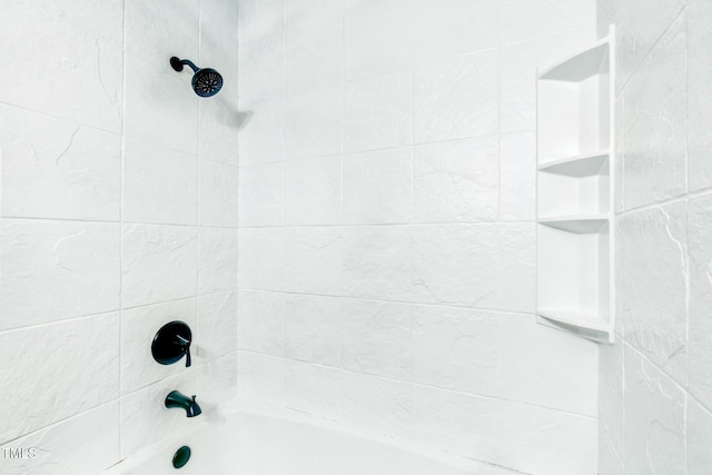 details with tiled shower / bath