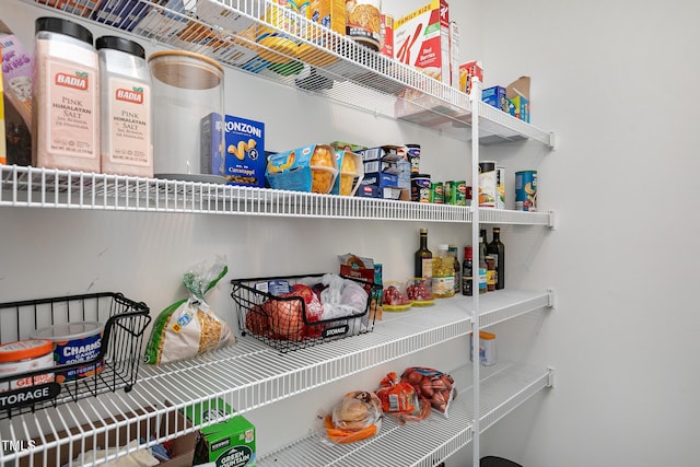 view of pantry