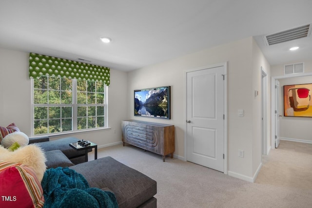 view of carpeted living room