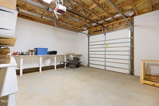 garage featuring a garage door opener