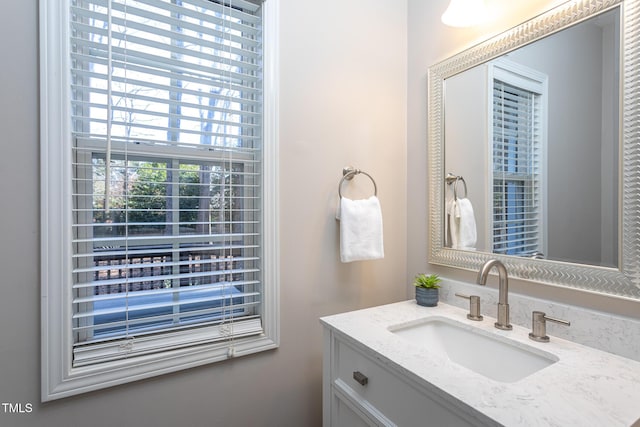 bathroom with vanity