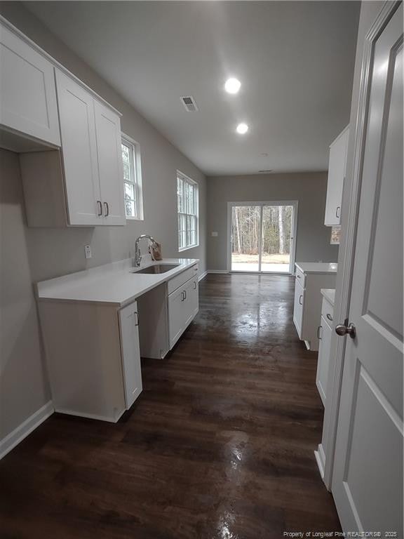 kitchen with white cabinets and sink