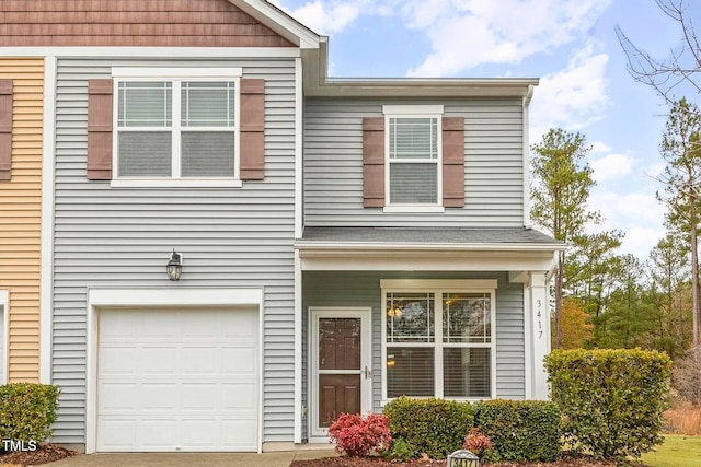 view of front of house with an attached garage