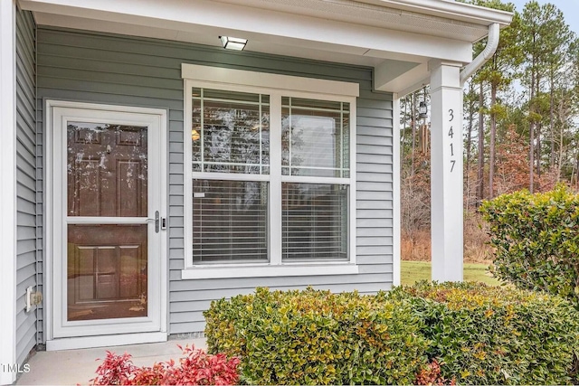 view of doorway to property