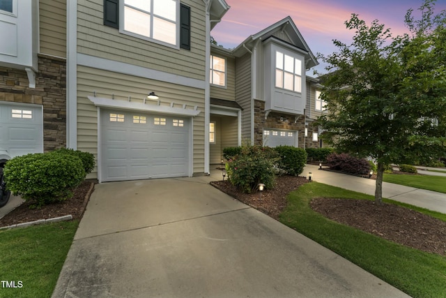 view of front of home featuring a garage