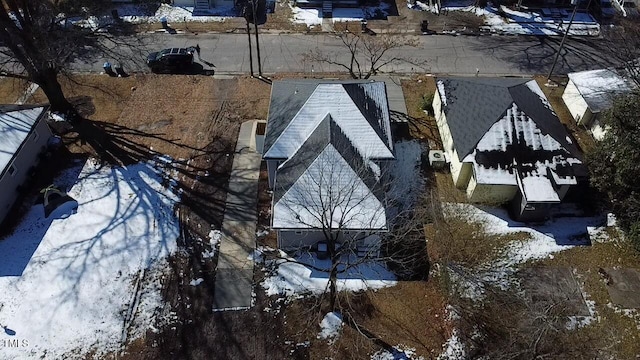 view of snowy aerial view