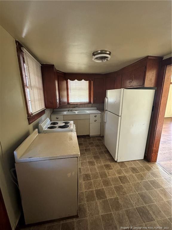 kitchen with white appliances