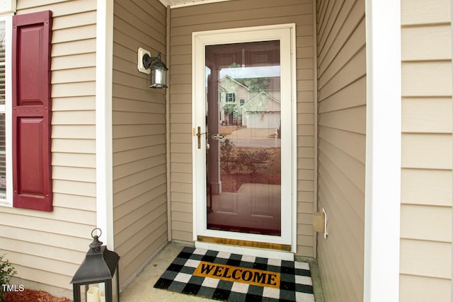 view of doorway to property