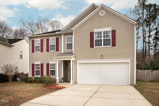 view of front of home featuring a garage