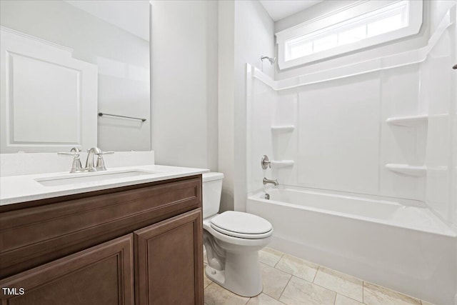 1975 Meadowview Dr, Graham, NC 27253 - full bathroom with toilet, vanity, and shower / tub combination
