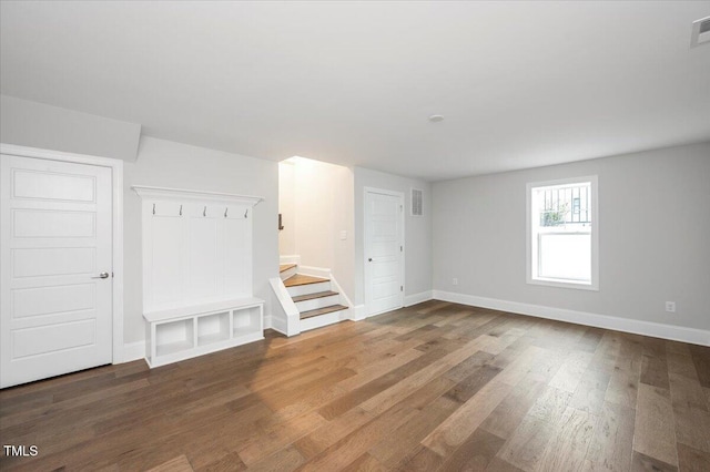 empty room with wood-type flooring