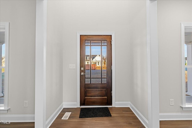 foyer featuring hardwood / wood-style flooring