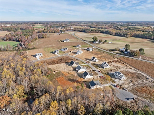 drone / aerial view featuring a rural view