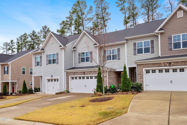 view of front facade with a garage