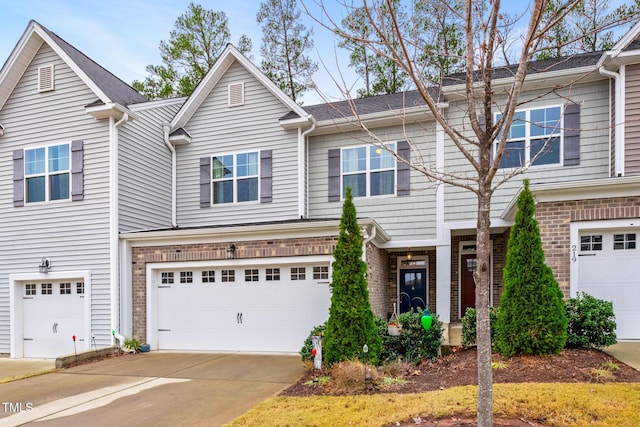 view of property with a garage