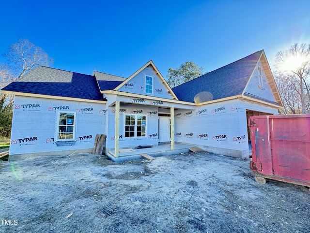 view of unfinished property