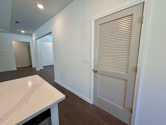19 Covey Rise Way, Lillington, NC 27546 - hallway featuring dark wood finished floors and recessed lighting
