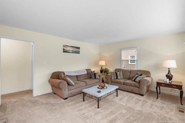 view of carpeted living room