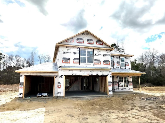 view of unfinished property