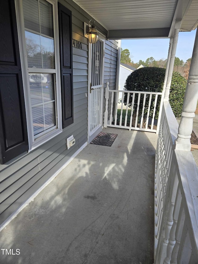 view of patio with covered porch