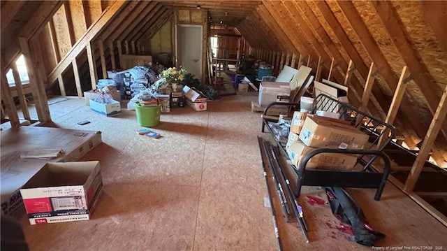 view of attic