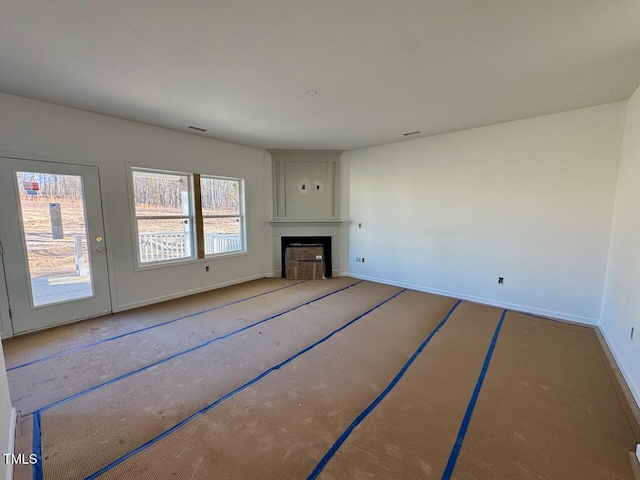 view of unfurnished living room