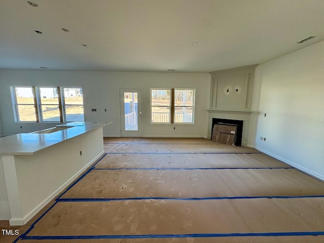 view of unfurnished living room