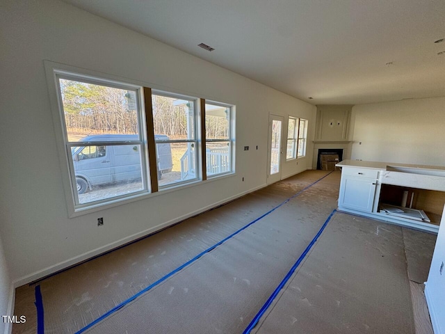 view of unfurnished living room