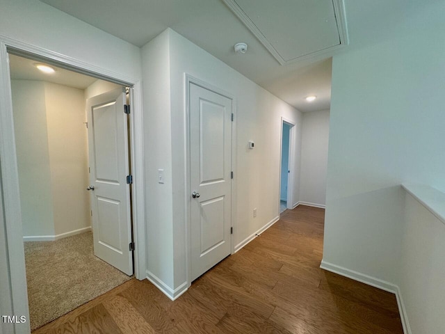 45 Covey Rise Way, Lillington, NC 27546 - hall with attic access and wood finished floors