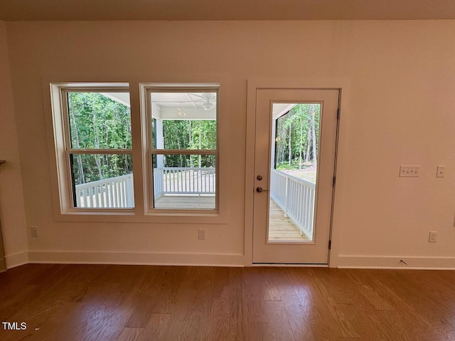 262 Grand Griffon Way, Lillington, NC 27546 - entryway with dark wood finished floors and baseboards