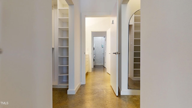 corridor with baseboards