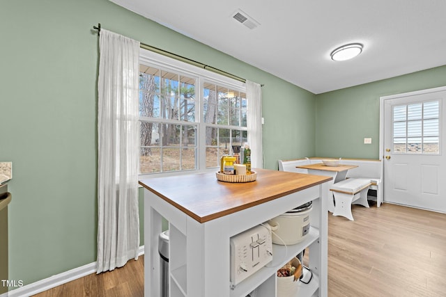 dining room featuring light wood-type flooring