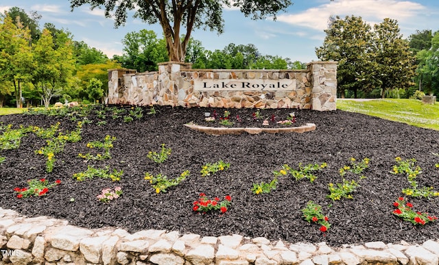 view of community sign