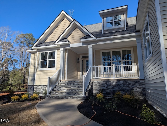 view of front of house with a porch