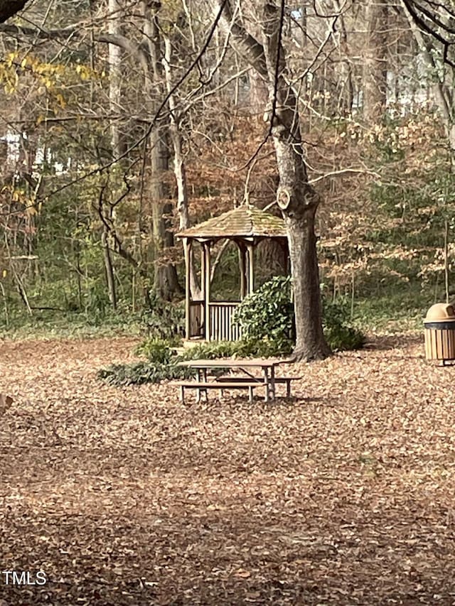 view of yard featuring a gazebo