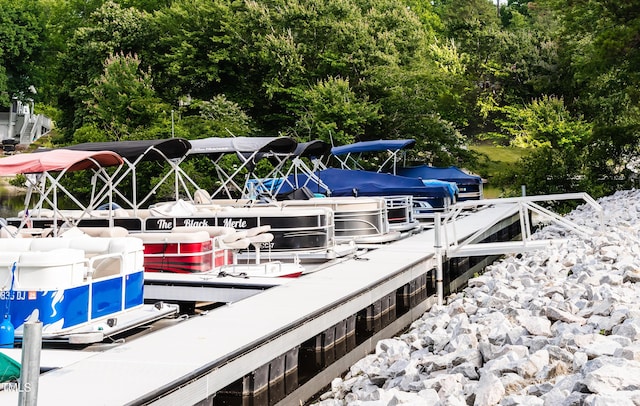 view of dock area