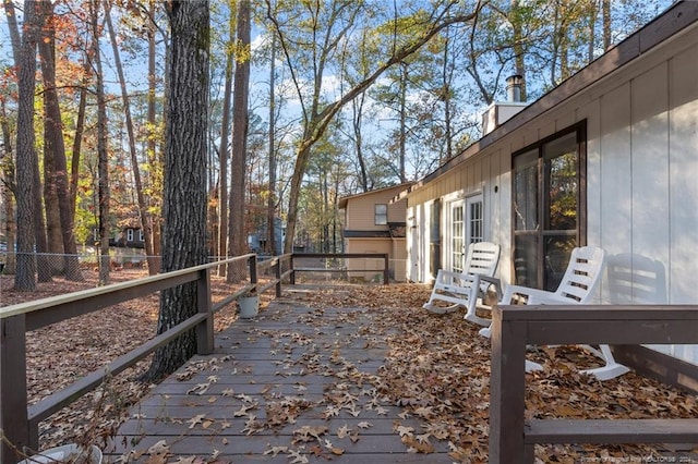 exterior space with a wooden deck