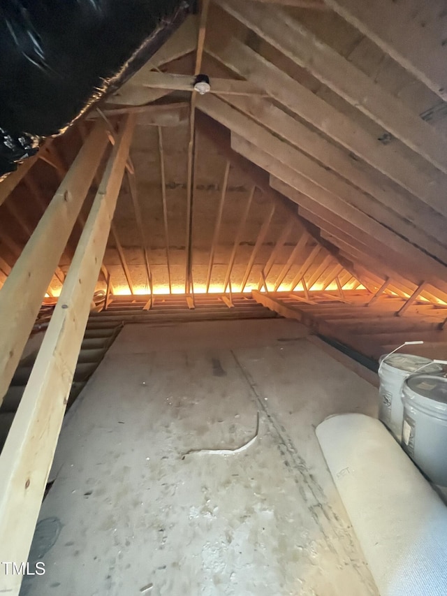 view of attic