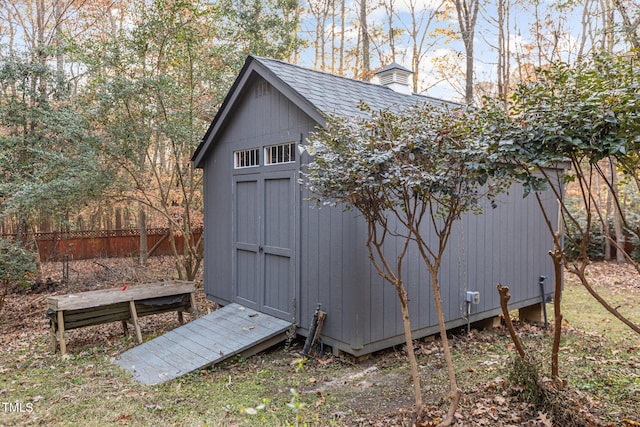 view of outbuilding