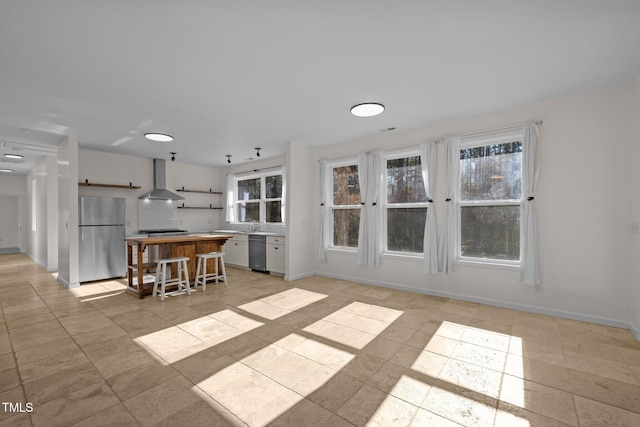 living room with plenty of natural light