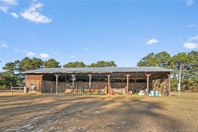 view of horse barn