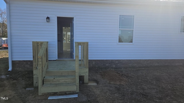 view of doorway to property