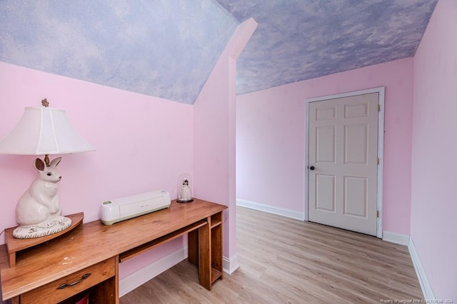 office featuring light hardwood / wood-style flooring