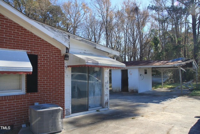 view of property exterior featuring cooling unit