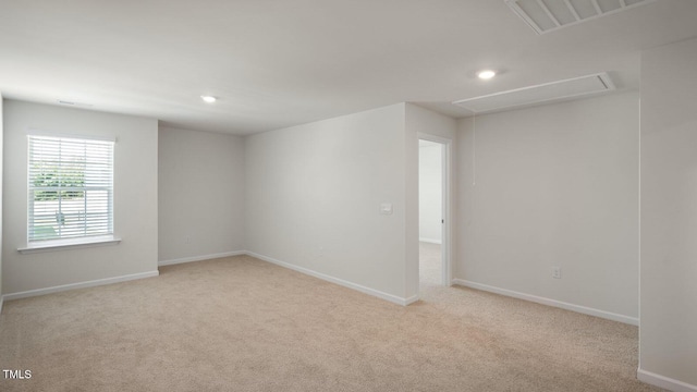 273 Hanging Elm Ln, Fuquay Varina, NC 27526 - carpeted empty room with attic access and recessed lighting