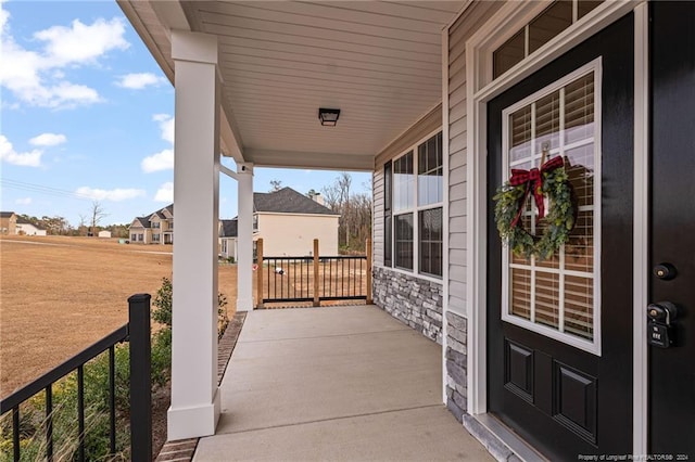 view of patio with covered porch