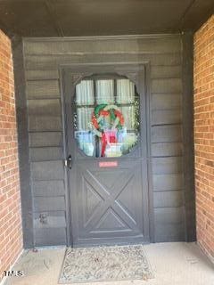 view of doorway to property