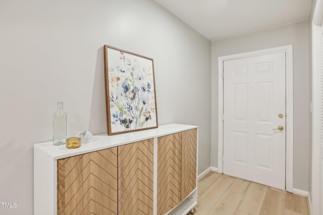 entrance foyer featuring light hardwood / wood-style flooring