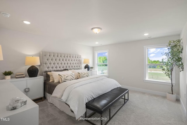 view of carpeted bedroom